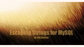 thumbnail of medium Unit 12 Escaping Strings in MySQL